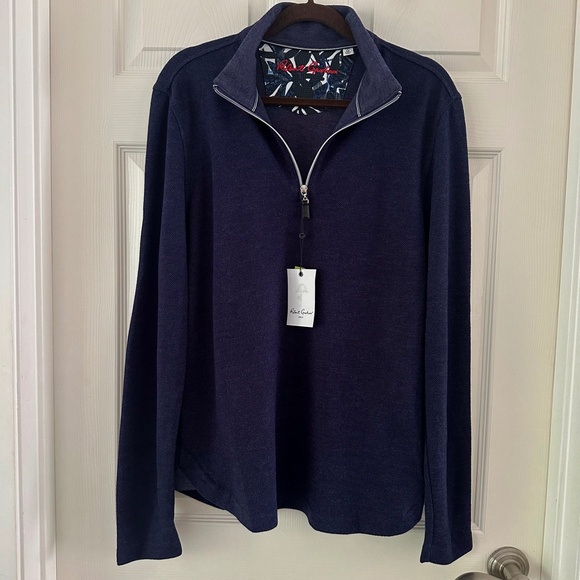 Robert Graham Eggleston 1/4 Zip Pullover Purple Blue Men’s Size Medium NWT - Picture 5 of 13